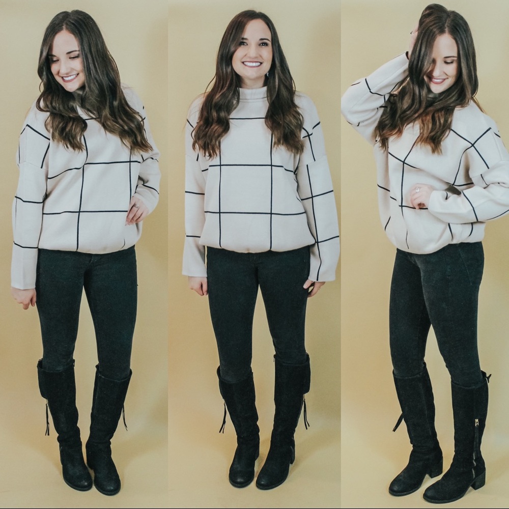 LAST ONE - GRIDLOCK TURTLENECK KNIT SWEATER - Picture 7 of 7